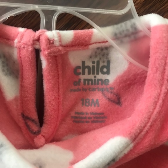 Baby Girl Child of Mine by Carter's Floral Fleece Top/Leggings Outfit Set 18 mo - Picture 2 of 6